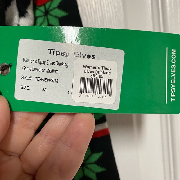 New Tipsyelves Ugly Sweater Size Medium - Picture 4 of 6